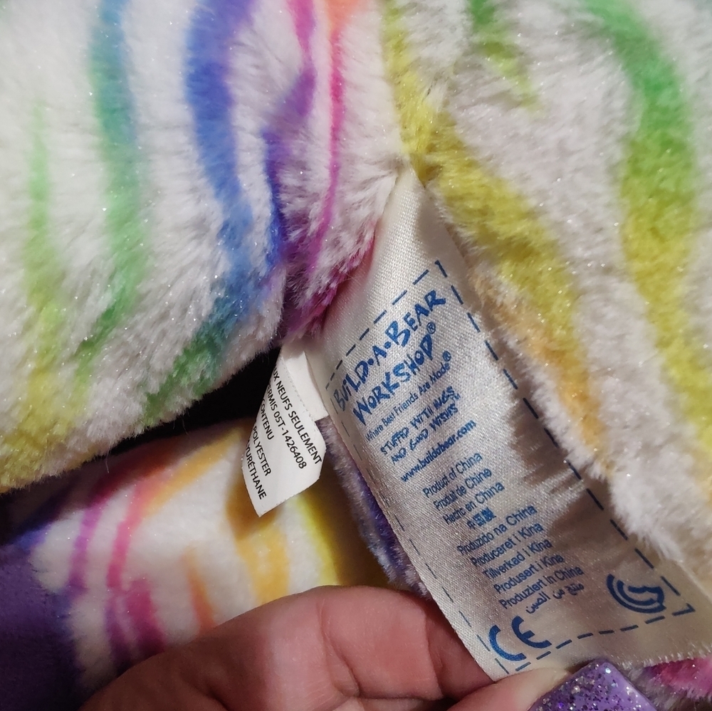 Build-A-Bear Retired Rainbow Zebra - Picture 4 of 4